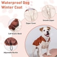 thumbnail image 3 of Waterproof Dog Winter Coat -Adjustable Warm Pet Jacket with Lead Hole & Zipper, Reflective Cold Weather Vest for Small to Large Dogs,Pet Apparel Outdoor Clothes (Grey, XXXL), 3 of 8