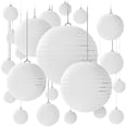 thumbnail image 1 of 20pcsWhiteroundpaperlanternswithribs,differentsizes[hp], 1 of 5