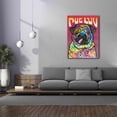 thumbnail image 4 of Epic Graffiti 'Pug Luv' by Dean Russo, Giclee Canvas Wall Art, 40"x54", 4 of 8