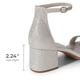 thumbnail image 4 of Sandalia DREAM PAIRS Talle 7 Plata con Brillo y Tacón Bajo Cuadrado, 4 of 8