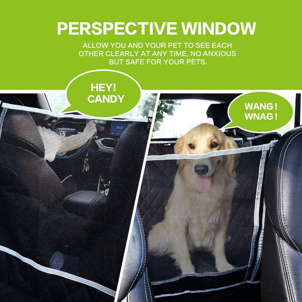 Housse de siège de voiture pour chien, maille de vue imperméable