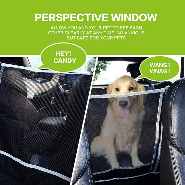 Caja/bolsa para mascotas Funda impermeable para asiento de perro, funda para asiento trasero con ventana de visualización, funda para asiento trasero de coche y SUV Zhivalor YQ-0991