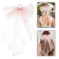 thumbnail image 5 of REACHISE Bachelorette Wedding Veils, Bridal Bow Veil Wedding Short Bowknot Veil for Bridal Shower Wedding Celebrations Party Hair Accessories Pink, 5 of 8