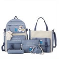 thumbnail image 3 of 5-Piece Preppy School Bag Set - Kawaii Backpack, Tote Bag, Crossbody Bag, Pencil Case & Drawstring Purse, 3 of 5