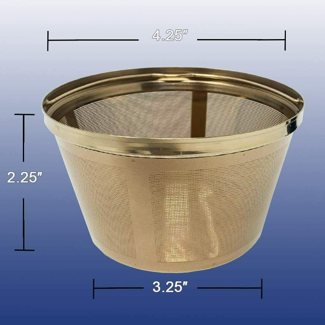 GoldTone Brand Reusable 8-12 Cup Basket Filter | Reusable Basket Coffee  Filter Nylon Mesh fits Mr. Coffee, Black + Decker, Proctor Silex (4 Pack)