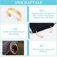 thumbnail image 4 of 1pc Cuff Bracelet Blank Grooved Bangles Adjustable Empty Open Bangles for Inlay 50-60mm for Jewelry Making Supplies DIY Gemstone Inlay Crafts Stainless Steel Hair Tie Bracelet for making, 4 of 6