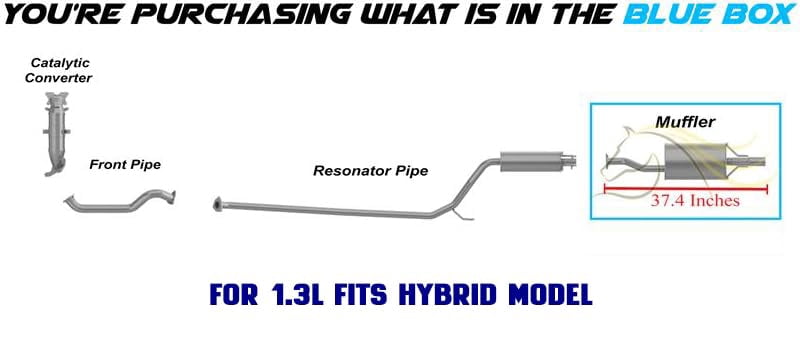 Northeastern Exhaust Rear Muffler Fits 2006-2011 Honda Civic 1.3L & 1.8L Sedan - Direct Fit | Stainless Steel