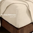 thumbnail image 3 of Bare Home Cozy Fleece Fitted Sheet - Extra Plush Polar Fleece - Deep Pocket Bed Sheet - Queen, Sand, 3 of 5