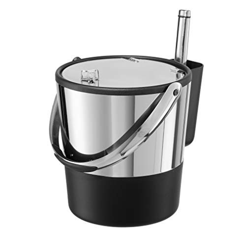 Oggi Seau à Glace Isolé, 4 Pintes / 3,8 L, Acier Inoxydable, Noir