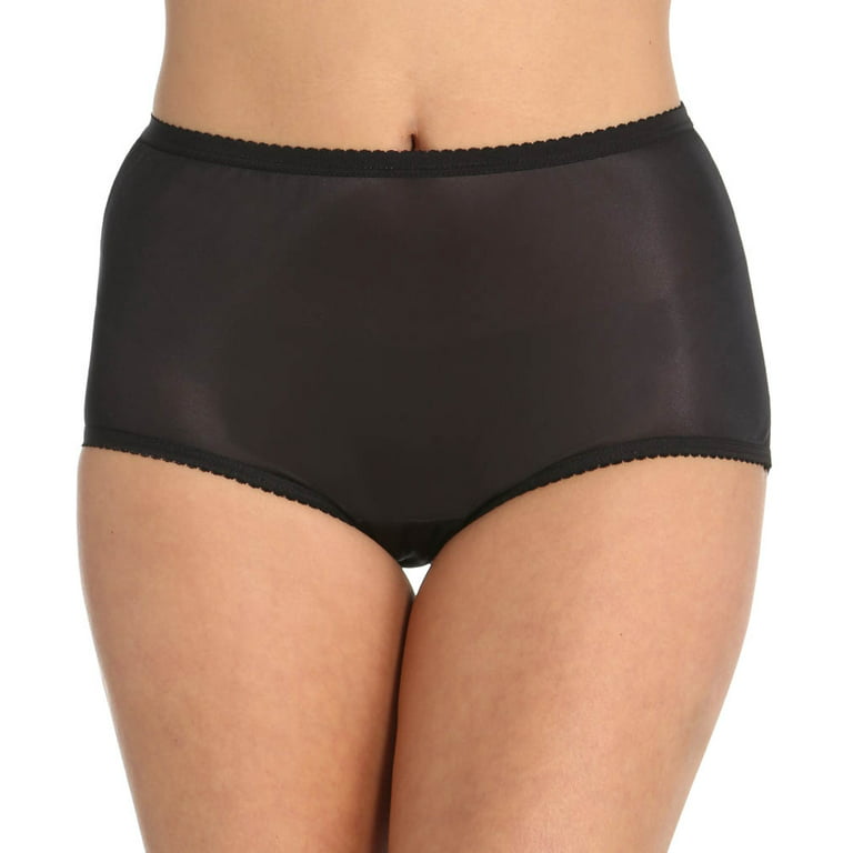 Shadowline Women's Panties-Seamless Nylon Brief (3 Pack), Black, 5 at   Women's Clothing store