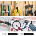 thumbnail image 3 of VQPeo Heavy Duty Garage Storage Hooks with Carabiner Clips – Multi-Purpose Hanging Straps for Tools, Hoses, Bags, and Equipment – Easy No-Drill Organization for Workshops, Basements, and RVs(Black-L), 3 of 5