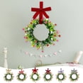 thumbnail image 7 of Spring Small Boxwood Wreath for Front Door 11.8inch Artificial Grapevine Wreath with Checkered Bow Hanging Rope Year Round Wreaths for Home Farmhouse Porch Wall Decoration, 7 of 7