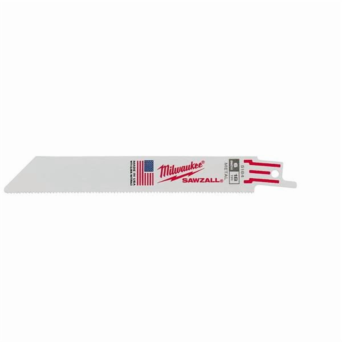 Milwaukee 5-Pack 6  18 TPI SAWZALL Blades