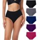 thumbnail image 1 of Calzoncillos posparto de algodón Panties wirarpa para mujer, paquete de 5, 1 of 6