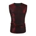 thumbnail image 2 of Compression Tank Top Men Qiggri Men's Trendy Performance Costume Sequin Tank Fashionable Shiny Pullover Round Neck Tank, 2 of 7