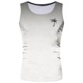 thumbnail image 2 of Razzly Men's Tank Tops Sleeveless Gradient Sports Shirt for Exercise Swimming Beach Fitness Training Casual Wear(Grey,L), 2 of 3
