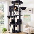 thumbnail image 6 of Globlazer 70" Large Cat Tree, Heavy Duty Multi-Level Cat Tree Tower with Sisal Scratching Posts & Condos, Dark Grey, 6 of 9