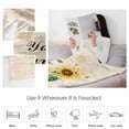 thumbnail image 5 of Fleece Blanket You Are My Sunshine Words Blankets, Soft Cozy Warm Flannel Throw Blanket, Retro Sunflowers on Paper Blanket for Bed Couch Sofa,50x60In, 5 of 9