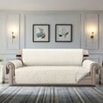 thumbnail image 2 of CJC Non-slip Sofa Cover Reversible Quilted Couch Slipcover Water Resistant Furniture Protector for Kids Pet, 3-Seater, Ivory, 2 of 7