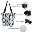 thumbnail image 6 of Kdxio Panda Cute Hearts Women Reusable Grocery Bags Foldable Ripstop,Reusable Shopping Bags for Shopping,Gym,Gift, 6 of 8