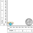 thumbnail image 6 of Gem Stone King 18K Yellow Gold Plated Silver Green Turquoise and Purple Amethyst Engagement Ring for Women | 2.00 Cttw | Oval 9X7MM | Gemstone Birthstone | Size 8, 6 of 6