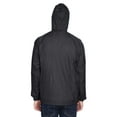 thumbnail image 2 of UltraClub 8925 Men's Solid 1/4-Zip Hooded Pullover Pack-Away Coat, 2 of 4
