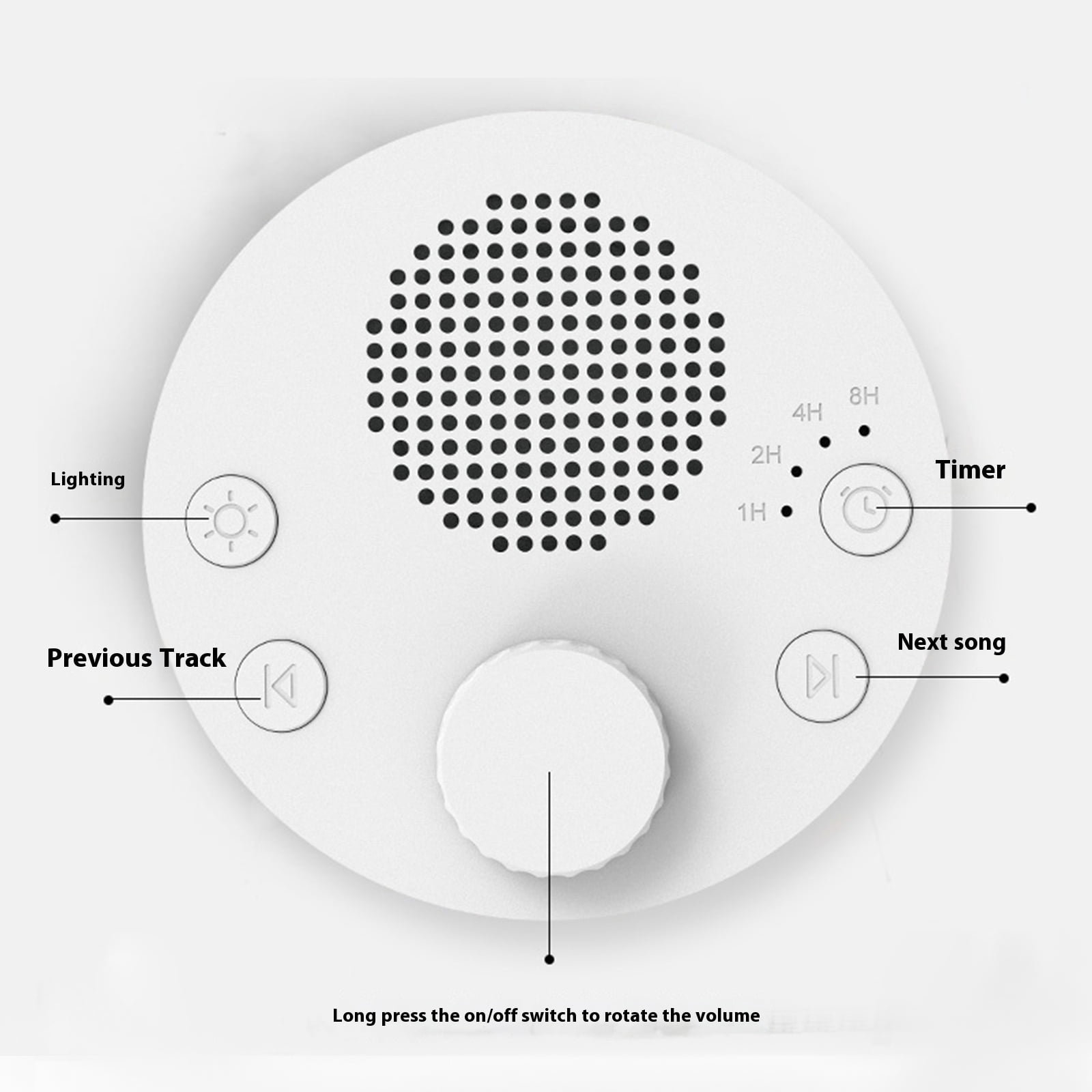 Baby Sleep Aid Machine With 24 Sounds Adjustment Warm Lighting 4 Timer Setting For Home and Travel