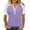 #057-Purple, variant on Xuyuer Women's Buttoned V-neck Short-sleeve Raglan Loose T-shirt