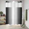 thumbnail image 6 of No Hook Shower Curtain, Black Ombre Shower Curtains for Bathroom with See Through Top Window, Black Grey White Gradient Modern Abstract Art Waterproof & Washable Bath Curtain Extra Long 72"x96", 6 of 9