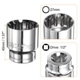 thumbnail image 2 of 12 Point Socket 1/2" Drive by 27mm Metric CR-V Steel Shallow Sockets, 2 of 7