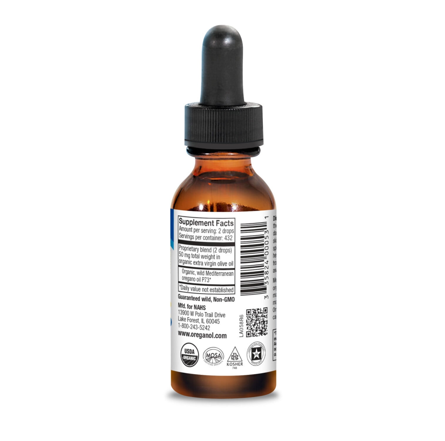 North American Herb & Spice Oil of Oregano (Organol Regular Strength), Herbal Supplement, 1 fl oz