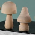 thumbnail image 3 of Unfinished Wooden Mushroom DIY Paint Color (10) for Children's Art Jewelry Makin, 3 of 8