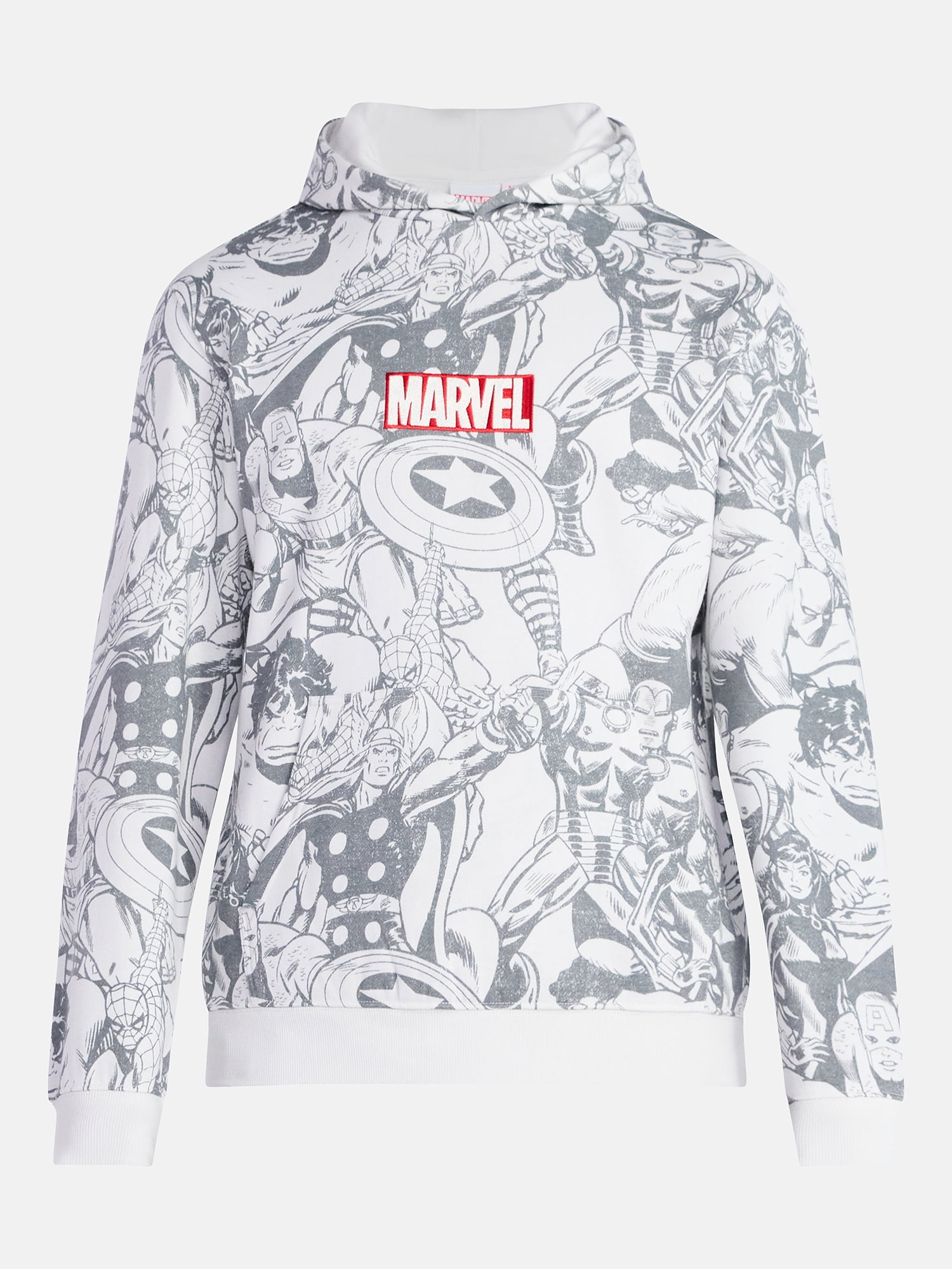 Marvel Men's and Big Men's Graphic Fleece Hoodie with Long Sleeves, Sizes XS-4XL