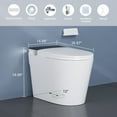 thumbnail image 2 of Smart Bidet Toilet with Auto Open Close, Elongated Comfort Height Bowl with Foot Sensor, Warm Water Bidet/Air Dryer, Heated Seat, LED Display & Night Light, Modern Bathroom Toilet (Manual), 2 of 6