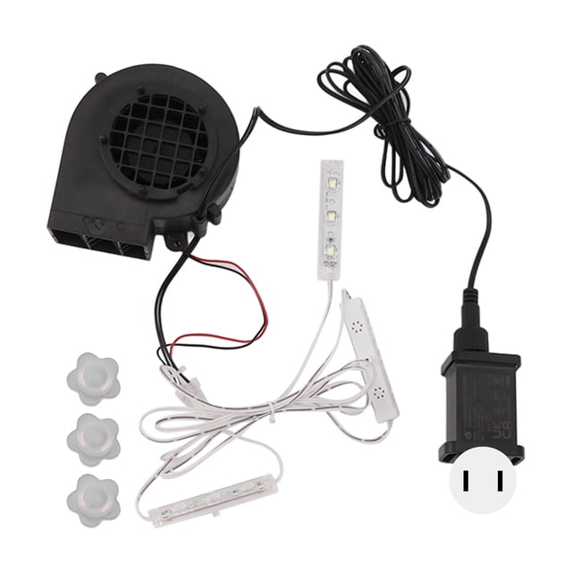 Soplador de aire inflable Nikou para Navidad con 3 bombillas LED blancas