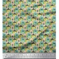 thumbnail image 1 of Soimoi Green Heavy Canvas Fabric House Architectural Printed Fabric 1 Yard 58 Inch Wide, 1 of 5