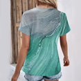 thumbnail image 4 of Fiudx Liquidación de Ofertas Flash Top Informal de Primavera y Verano de Manga Corta con Cuello En V para Mujer, 4 of 6
