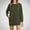 Green, variant on COSFO Crew Neck Women Dresses Solid Blue Casual Long Sleeve Mini Dresses Loose with Pockets Sweater Waffle Knit Dresses