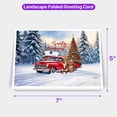 thumbnail image 5 of Santa is Coming Vizsla Merry Christmas Xmas Noel Truck Tree 7x5in Folded Greeting Card Vizslas Dog Lover Gifts Idea Single Note Card with Envelope - 02023, 5 of 5