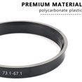 thumbnail image 2 of HUGFEGWE Car Hub Centric Rings 73.1-67.1 mm Set of 4 ABS Plastic Hub Rings CA919-123606, 2 of 6