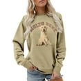 thumbnail image 2 of Cut Dog Print Women's Sweatshirt Molto Bene Long Sleeve Crewneck Relax Fit Fall Casual Pullover Sweater, 2 of 4