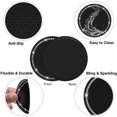thumbnail image 5 of Posavasos ostentosos para coche, posavasos con diamantes de imitación, duraderos, antisilicona, universal, color negro, 6 uds., 5 of 5
