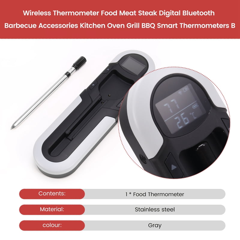 Wireless Thermometer Food Meat Steak Digital Bluetooth Barbecue Accessories Kitchen Oven Grill BBQ Smart Thermometers B