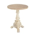 thumbnail image 5 of LiviNest Round Accent Table: Solid Wood Top with MGO Base - Compact 23.5 Inch Rustic Pedestal Table for Small Space Living Room & Home Office Decor, 5 of 6