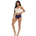 thumbnail image 5 of DARING DIVA Women's Comfortable Briefs Lace Mid-Waisted Underwear Panties Blue L, 5 of 6
