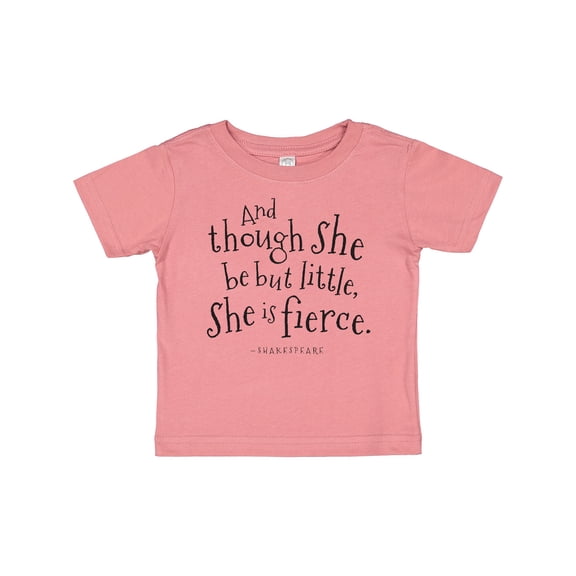 Inktastic Though She Be but Little Shakespeare Quote Boys or Girls Baby T-Shirt
