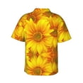 thumbnail image 3 of Haiem 3D Sunflowers Printed Hawaiian Shirt for Men - Men’s Casual Beach Summer Shirts - Stretch Fabric with Modern Fit-Large, 3 of 8
