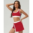 thumbnail image 3 of PISONIC Womens Workout Sets 2 Piece Tennis Sets Skorts Sets Athletic Gym Golf Outfits Tank Top and Skort, 3 of 7