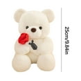 thumbnail image 7 of 9.8" Plush Bear Toy with Rose Stuffed Animals Toys Dolls Birthday Gifts for Girls Kids, Cute Soft Plush Dolls Bear for Kids Gir Birthday Favor, 7 of 7
