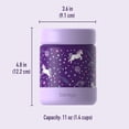 thumbnail image 7 of Bentgo Kids Stainless Steel Food Jar - 11 fl oz Leak-Proof Double Insulated Hot or Cold Food Container with Removable Silicone Bumper, Dishwasher Safe, Easy Open Lid, Ages 3+ (Unicorn), 7 of 7